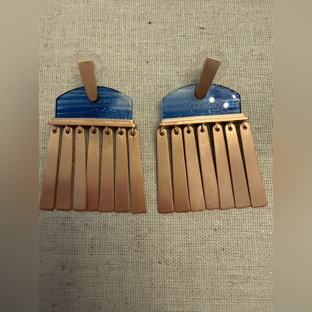 💛KENDRA SCOTT ROSEGOLD BLUE DUST PROTOTYPE LAYNES💛
